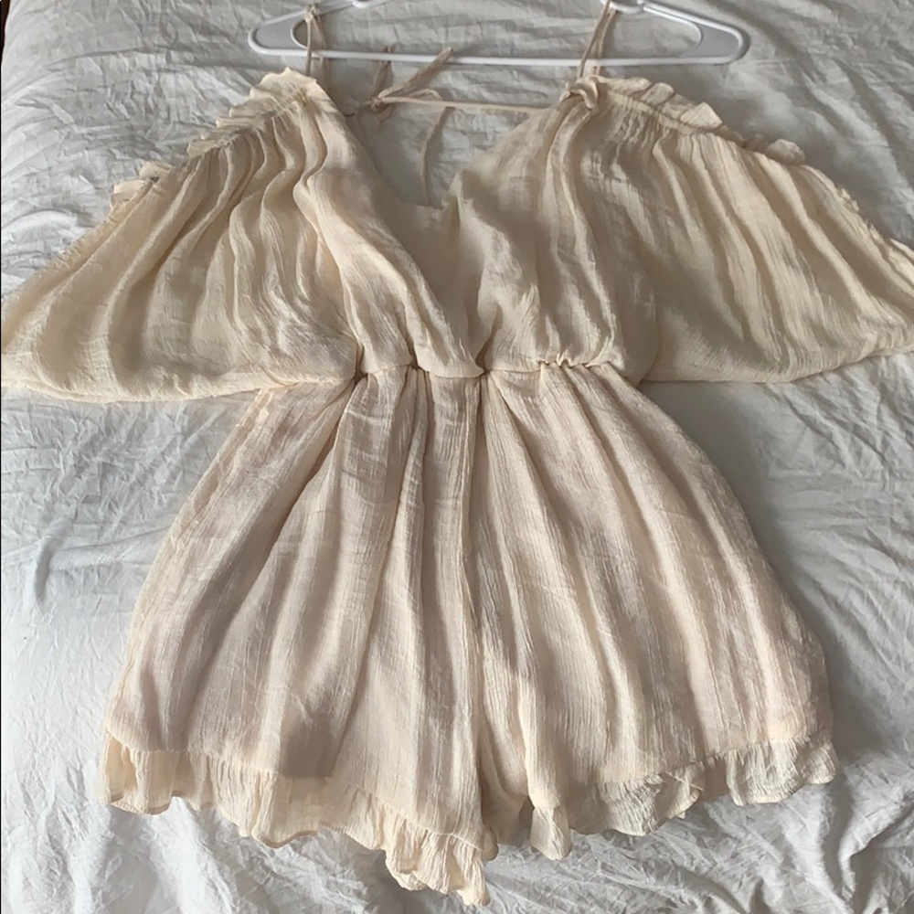 cream american threads romper